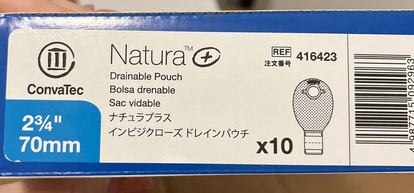 1 Box of 10 Convatec 416423 Natura Drainable Ostomy Pouch 2-3/4″ Exp. 2029-30