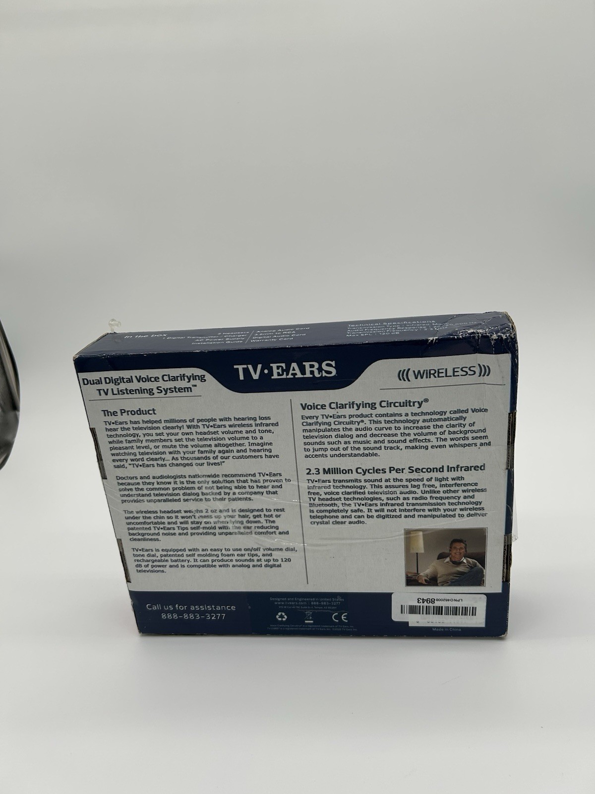TV Ears Digital Wireless Headset System for Seniors Personal Volume Control