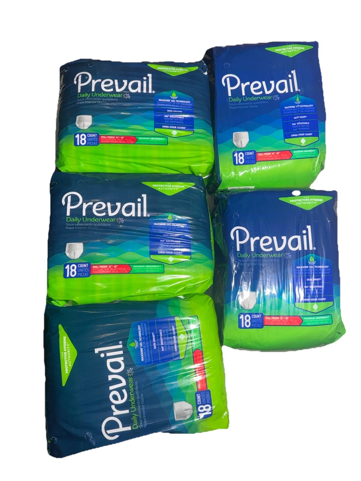Prevail Daily Unisex Incontinence Underwear Pull-Up Diapers 90 Ct Medium 34″-46″