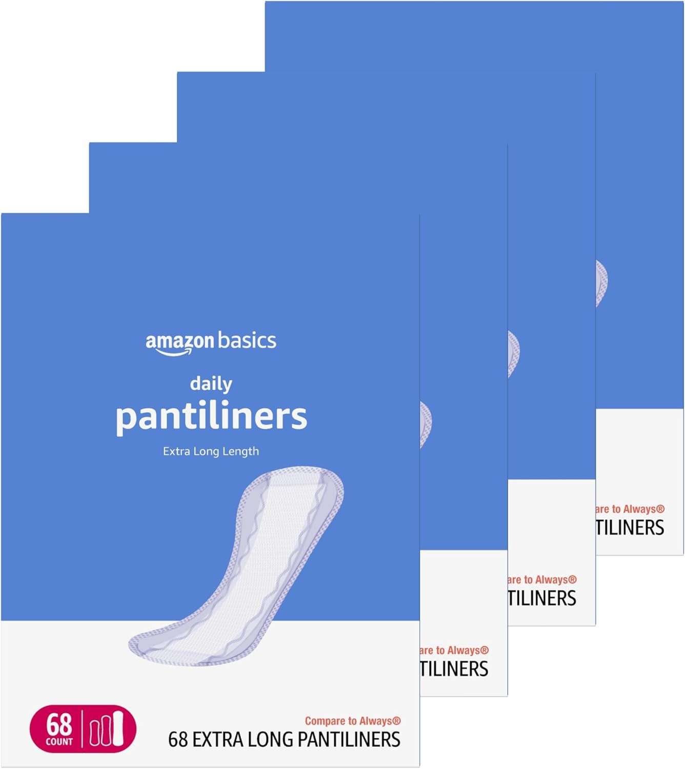 Comfortable Daily Pantiliners – Extra Long, Unscented, 272 Count Packs for Women