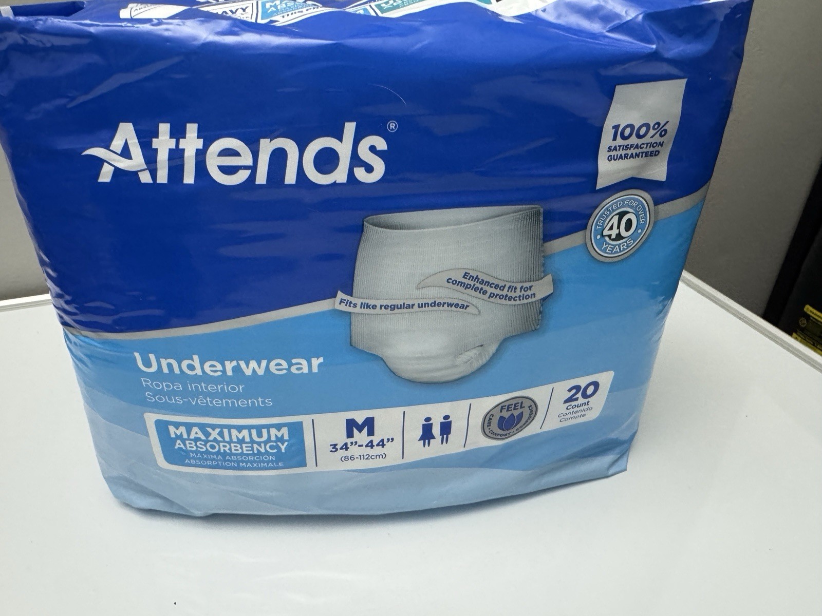 Attends Adult Underwear – Medium – Ultimate Absorbency – Unisex – 20 Count (New)