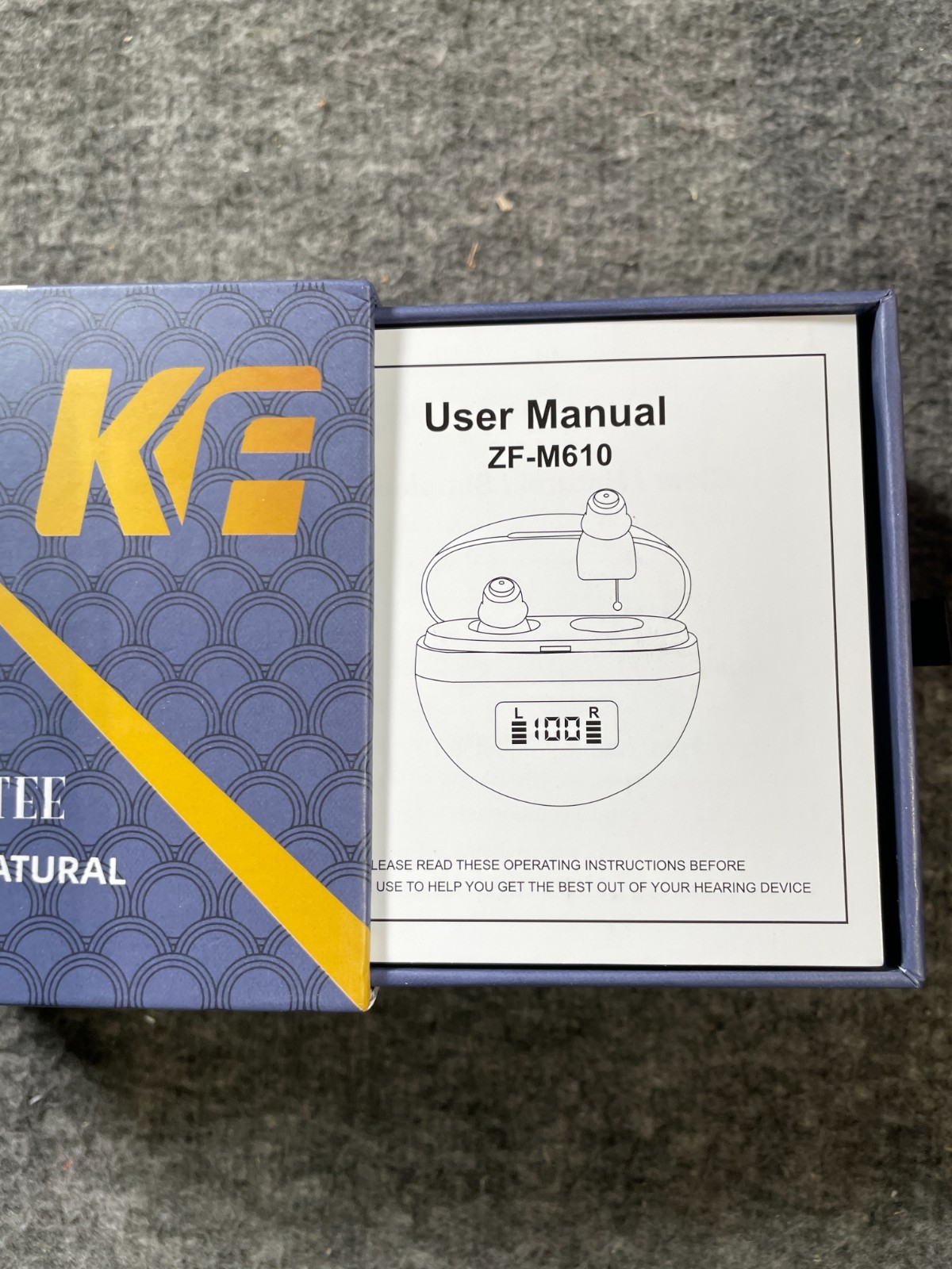 K&F ZF-M610 Rechargeable Hearing Aids Red Blue Noise Reduction New Sealed