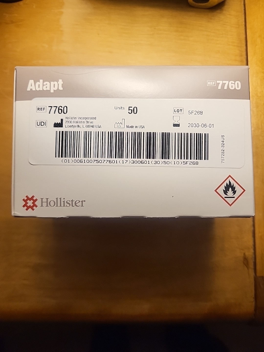 50 Hollister 7760 Adapt Universal Remover Wipes No Sting Expires 6/1/2030