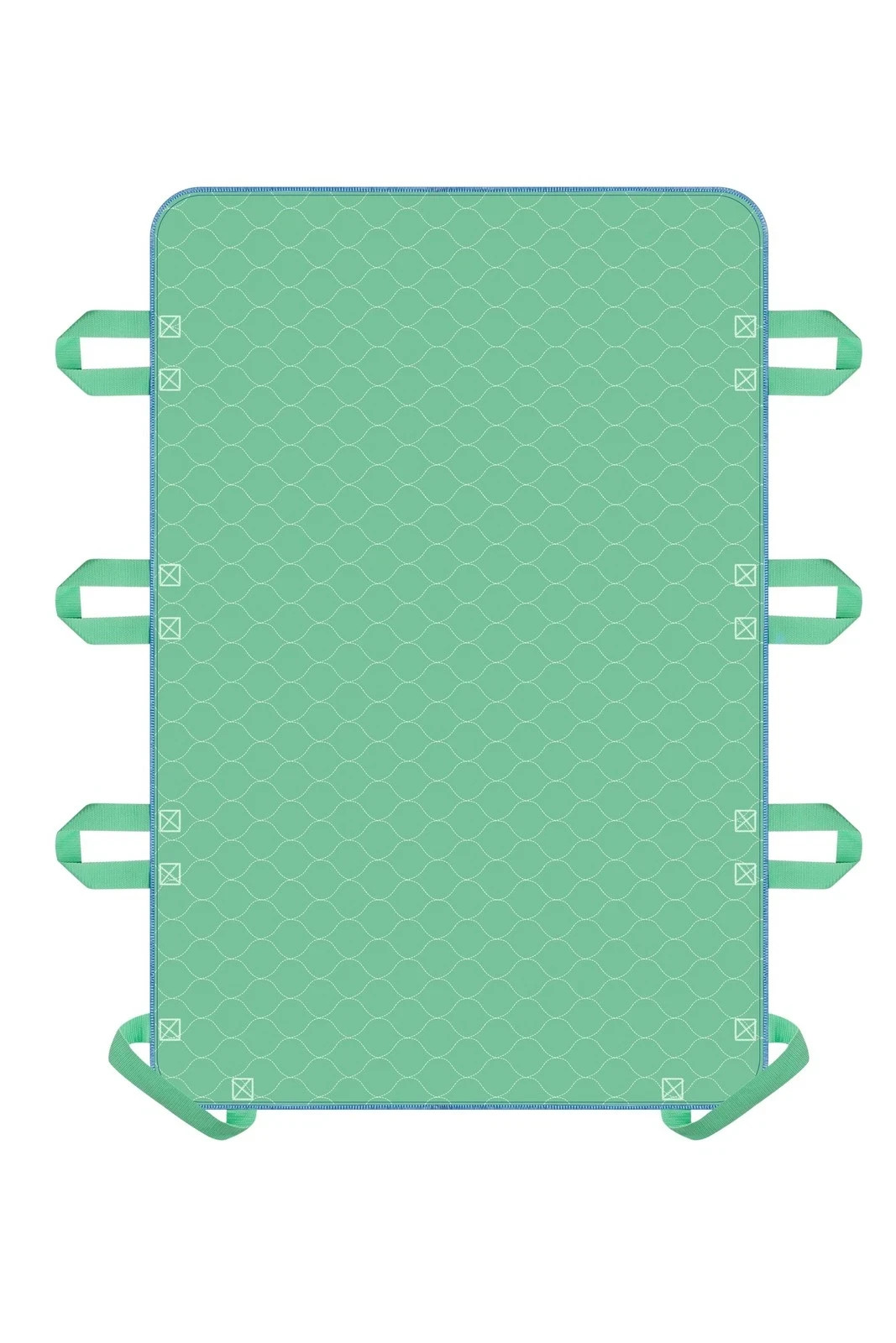 Positioning Bed Pad with 8 Reinforced Handles-34 x 34″ x 52″, Green