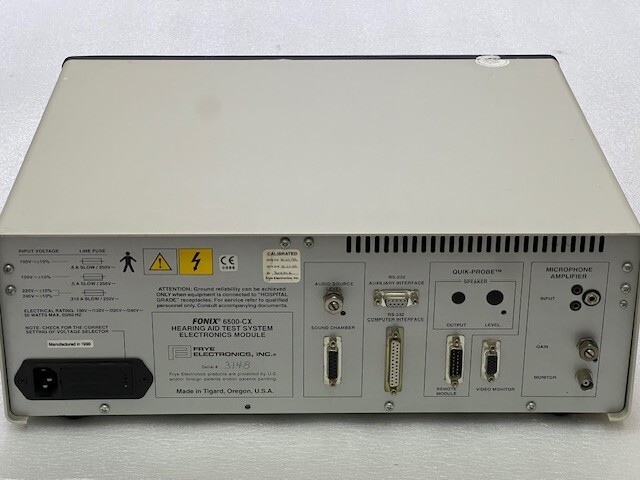 Frye Electronics FONIX 6500-CX Hearing Aid Test System Electronics Module Used