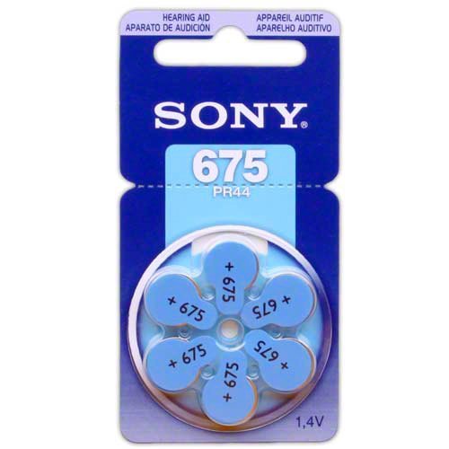 Sony Size 675 Zinc Air 1.45V Hearing Aid Batteries (60 Pack) – EXP 06/2023