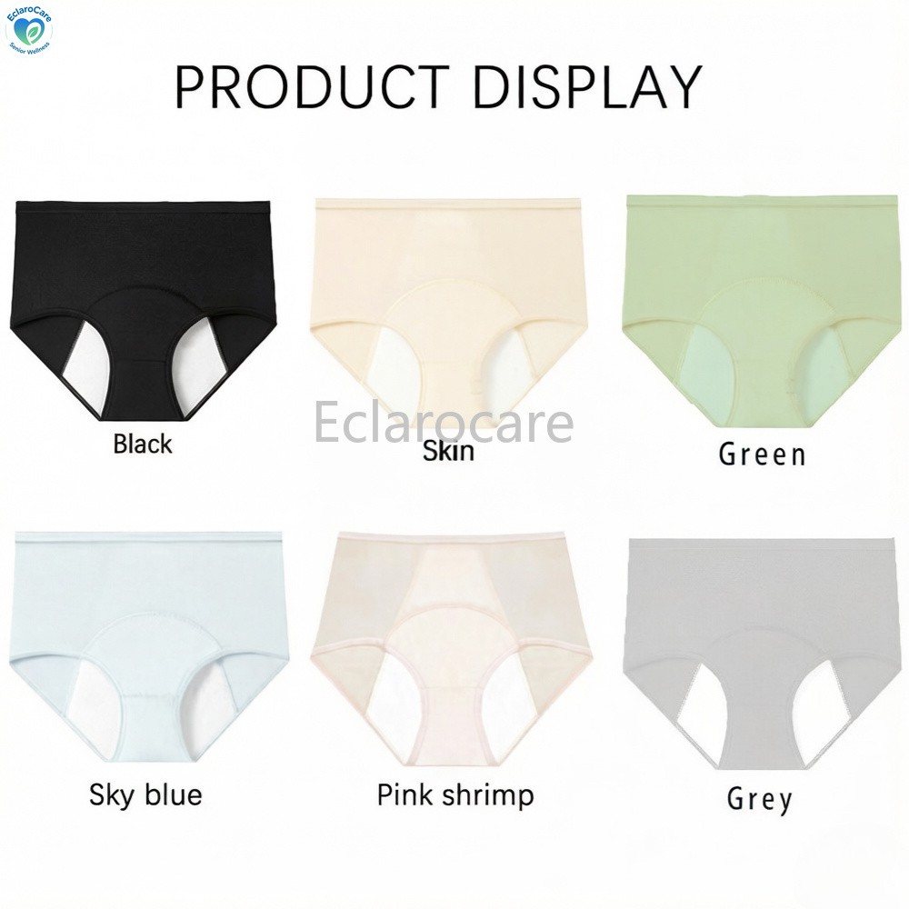 6pcs Period Underwear Women 4-Layer Leak Protection During Menstruation cotton