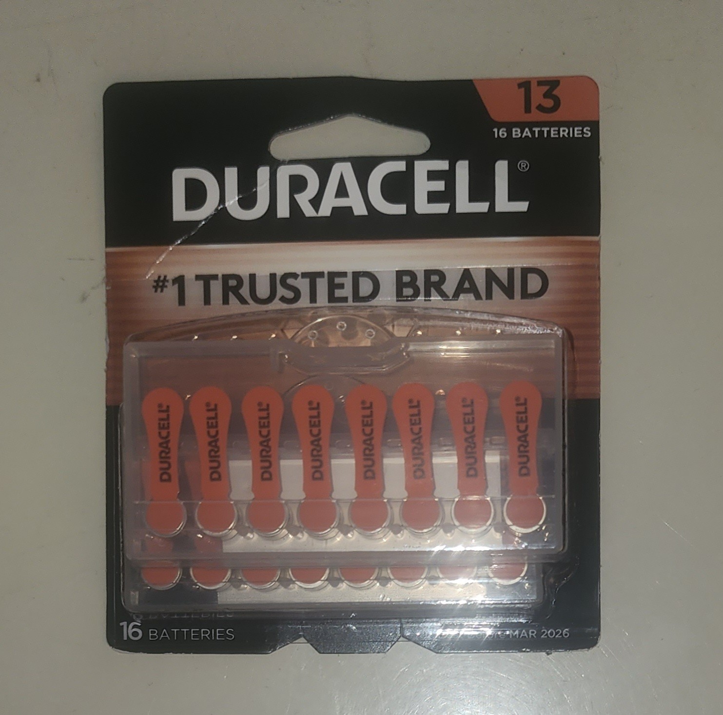 Hearing Aid Batteries Duracell Size 13 DA13BA16 New & Sealed EXP 03/26