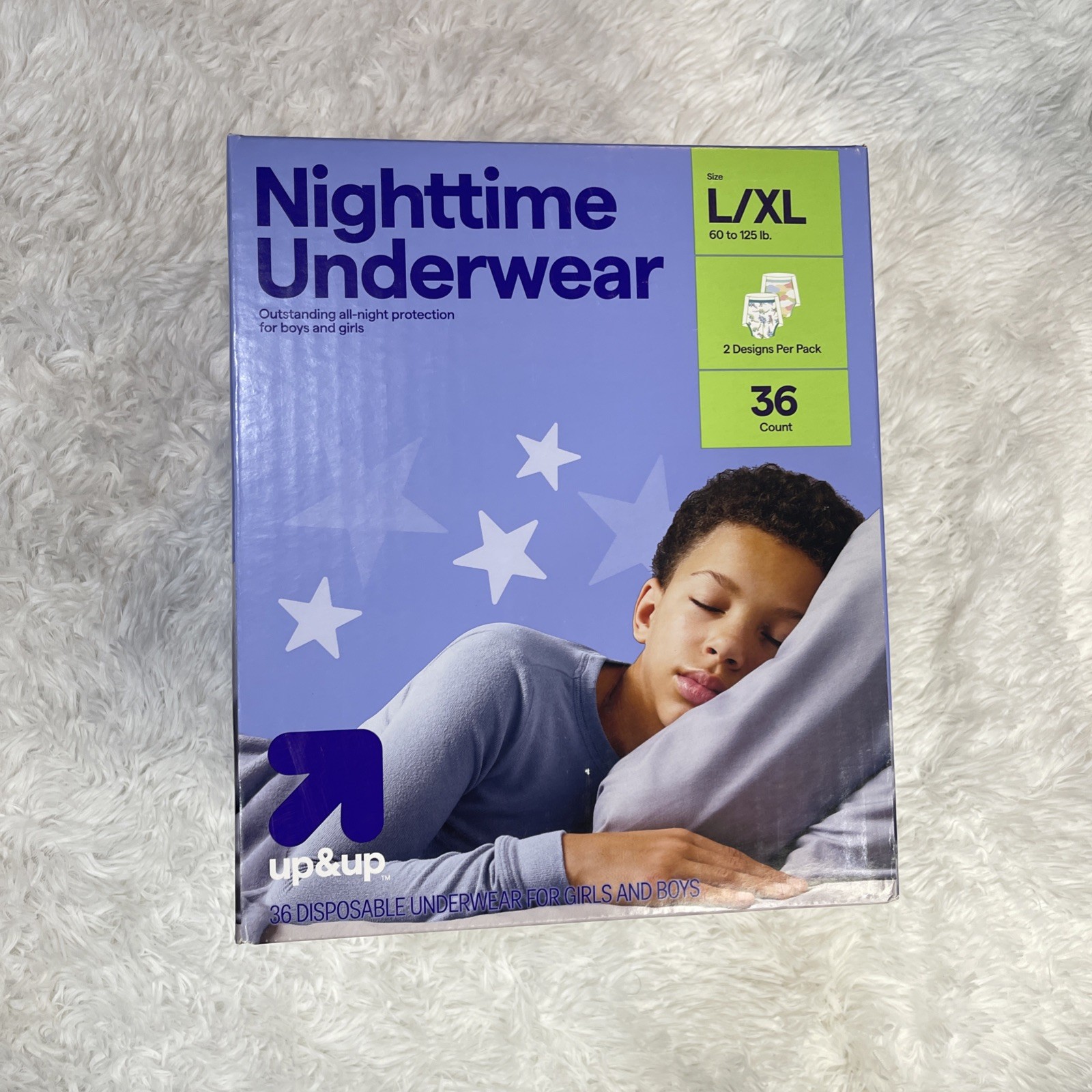 Up And Up Comfort Fit Boys Disposable Nighttime Underwear Size L/XL NEW 36 Ct