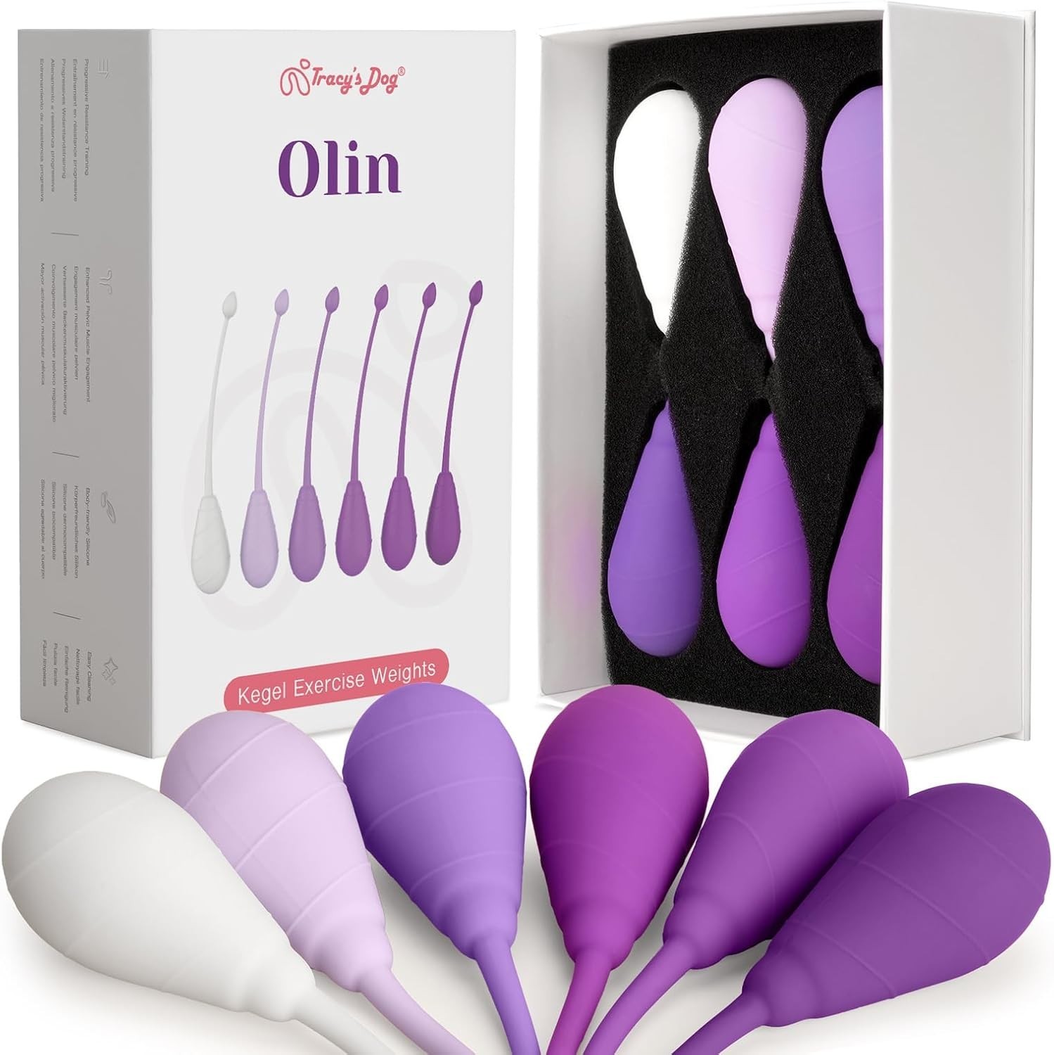 Postpartum Kegel Weights Pelvic Floor Recovery Trainer Silicone 6pc