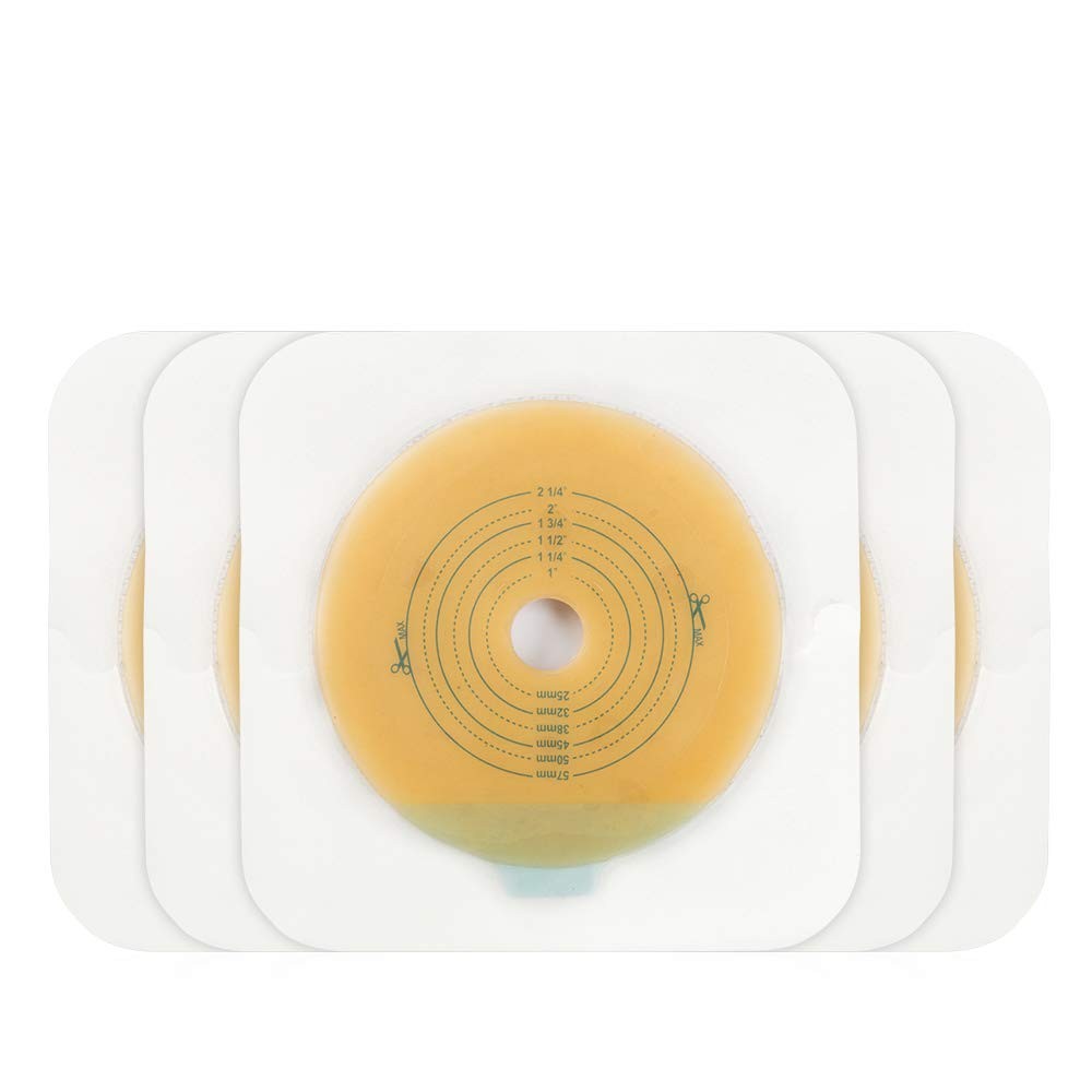 CARBOU Adhesive Skin Barrier with Non-Woven Border for Two-Piece Colostomy Ba…