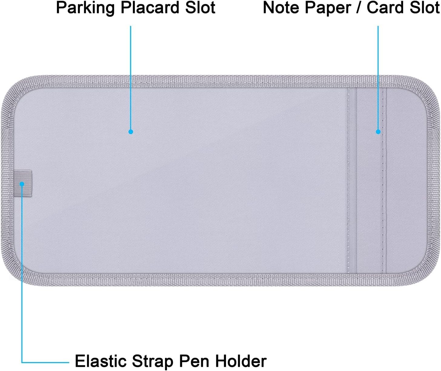 Durable Gray Handicap Placard Holder for Car Sun Visor – Easy Access & Organize