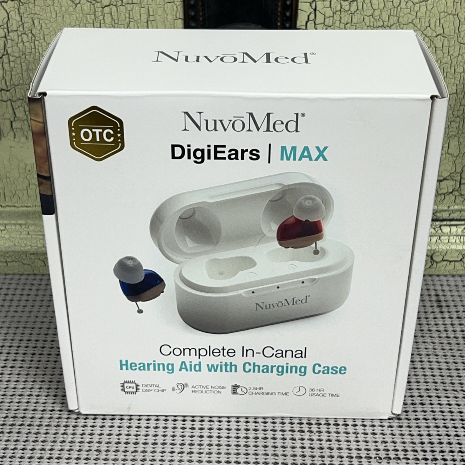 NuvoMed DigiEars Max CIC OTC Hearing Aids Rechargable 36 Hr HSA-4/0142