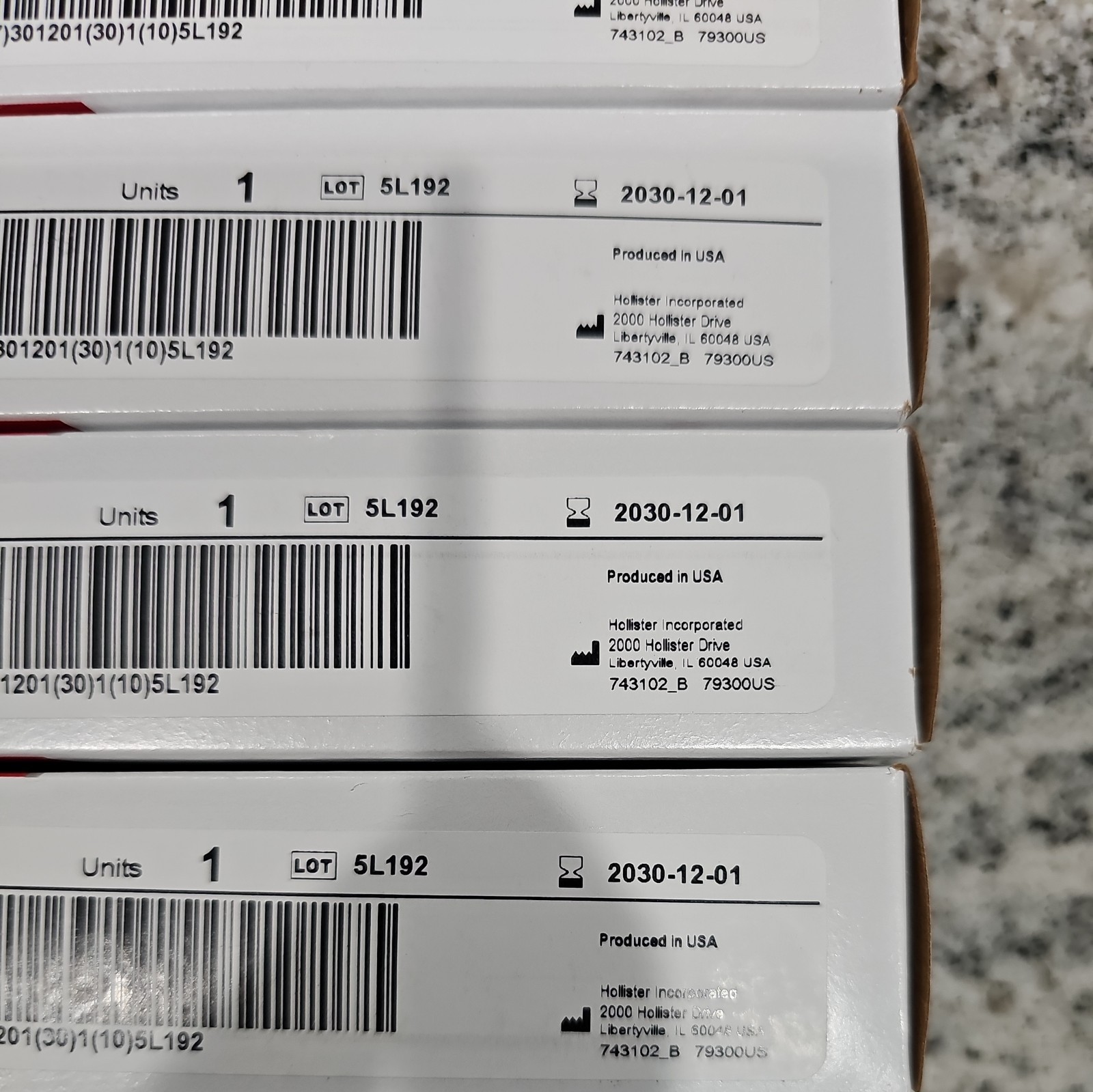 5 Hollister 79300 Adapt 2.1 oz Ostomy Paste Exp. year 2030 New in box.