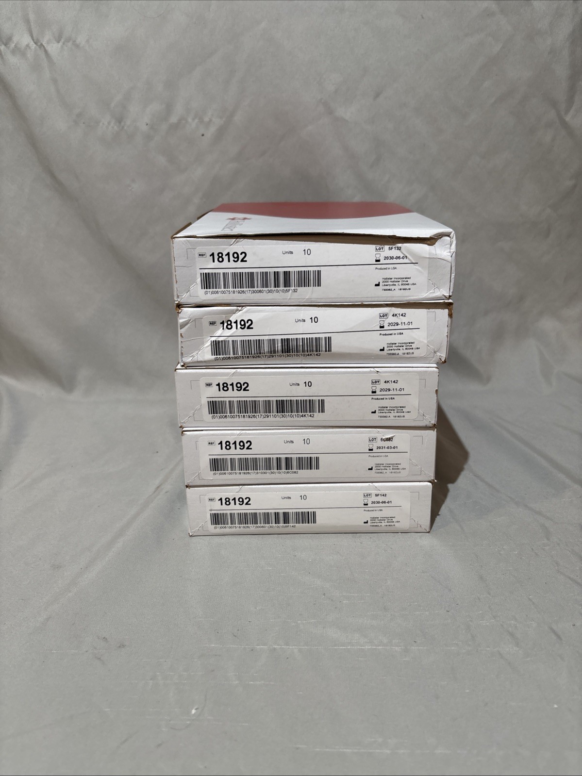 Hollister 18192 5 Piece Drainable Ostomy Pouch Transparent Filter 1¾” Lot Of 50