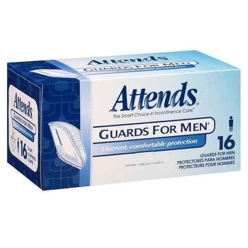 Attends Guards For Men, Light to Moderate, One Size Fits Most, Case of 64