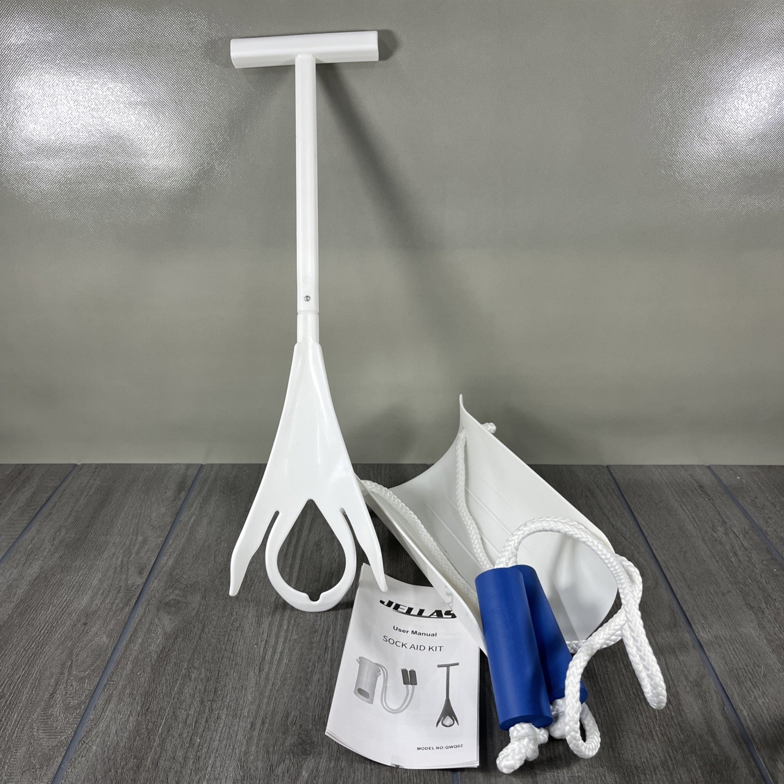 Jellas Sock Aid Kit – Long Rope Assist Device for Seniors QWQ02