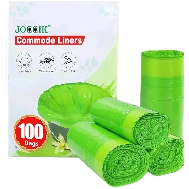 Commode Liners For Bedside Commodes 100 Pcs Disposable Odor Controlled Scented