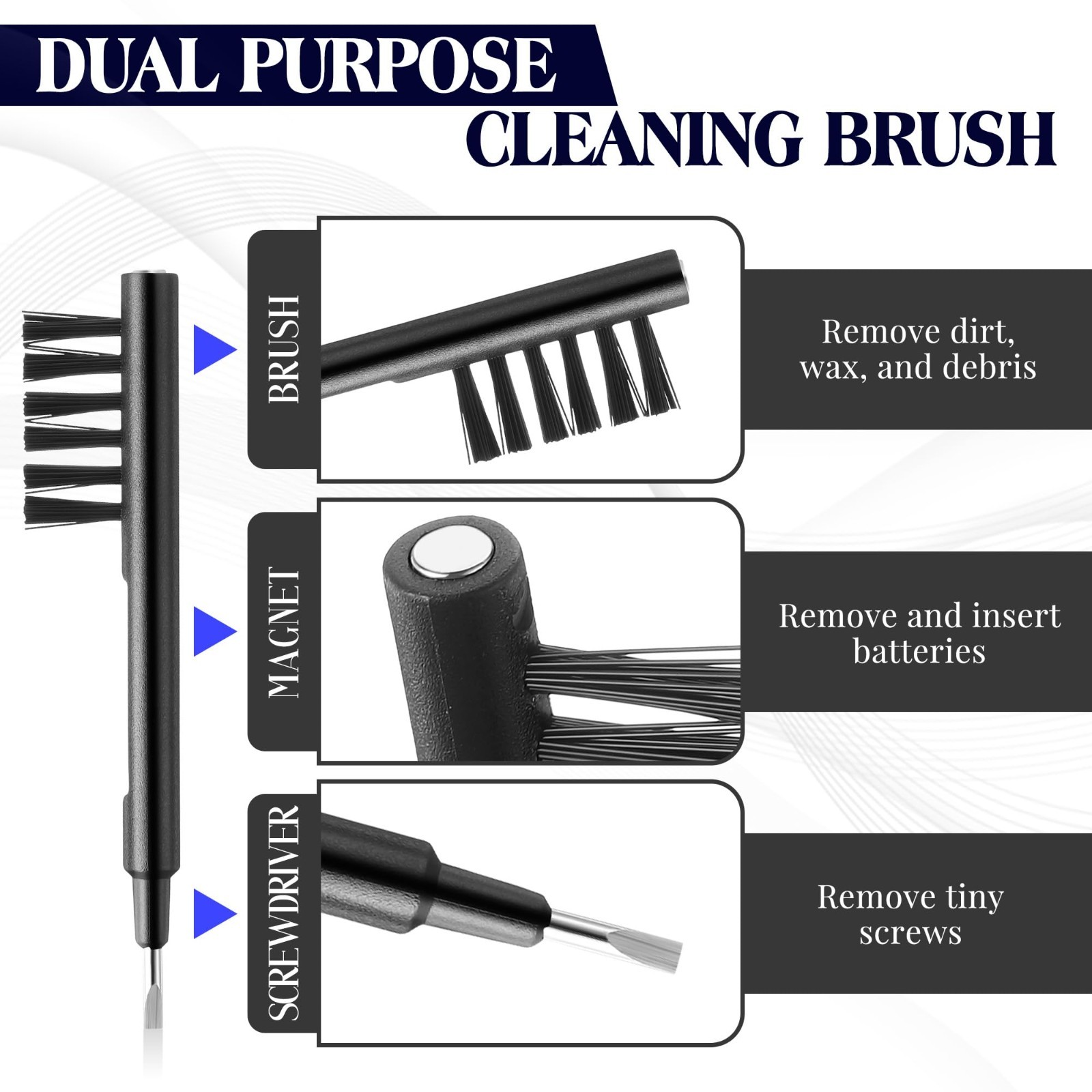 Hearing Amplifier Cleaning Kit – 17 Pcs, Silicone Domes, Brush, Wax Guards & Cas