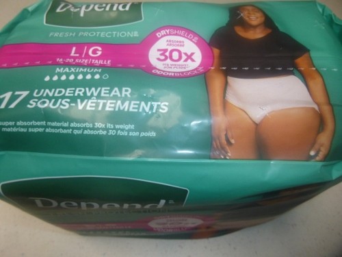 Depend FIT-FLEX Incontinence Underwear for Women Large Maximum Absorbency 17 Ct.