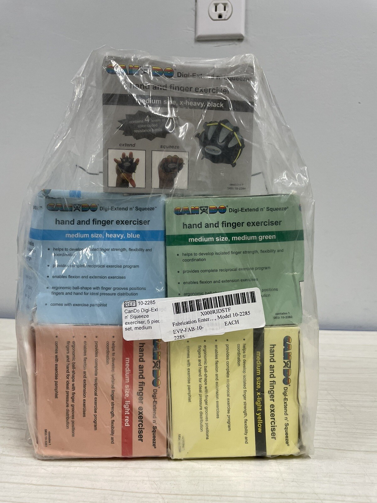 5 Assorted Pack CanDo Digi-Extend n’ Squeeze Hand Exercisers-Brand New-