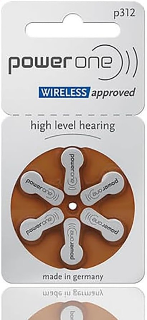 PowerOne 312 Hearing Aid Batteries 30 Pack – Guaranteed Fresh Extra Voltage