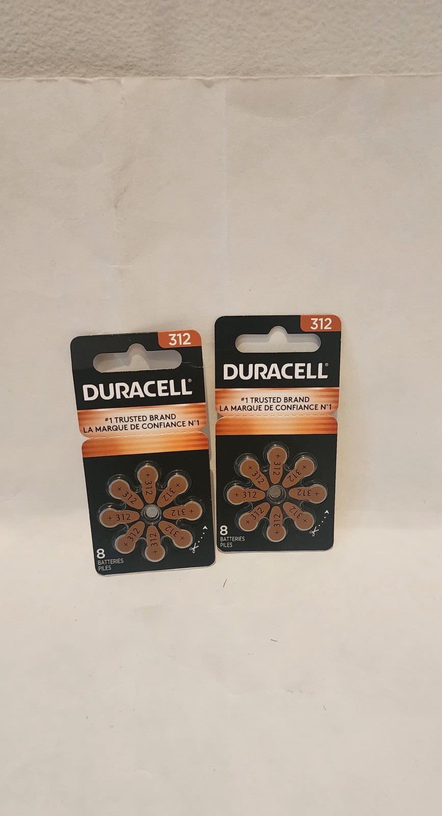Duracell Size 312 Brown Hearing Aid Batteries, (2 8 Pack. ED 10/2028