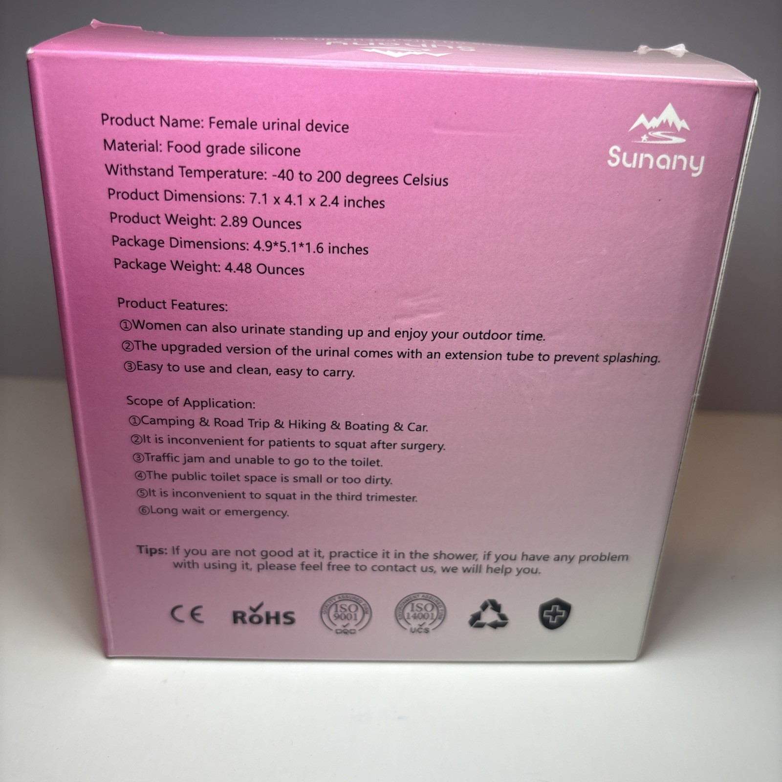 Female Hygiene Product Road Trip Or Hiking Ready