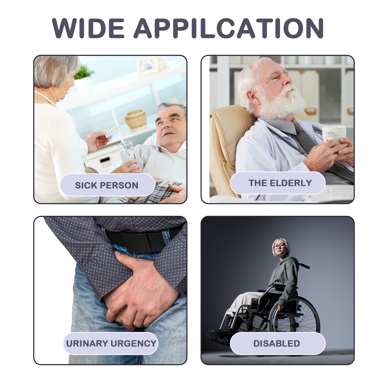 Incontinence Care Triangle Pants Urinary Catheter Underwear Male Elderly Patie M