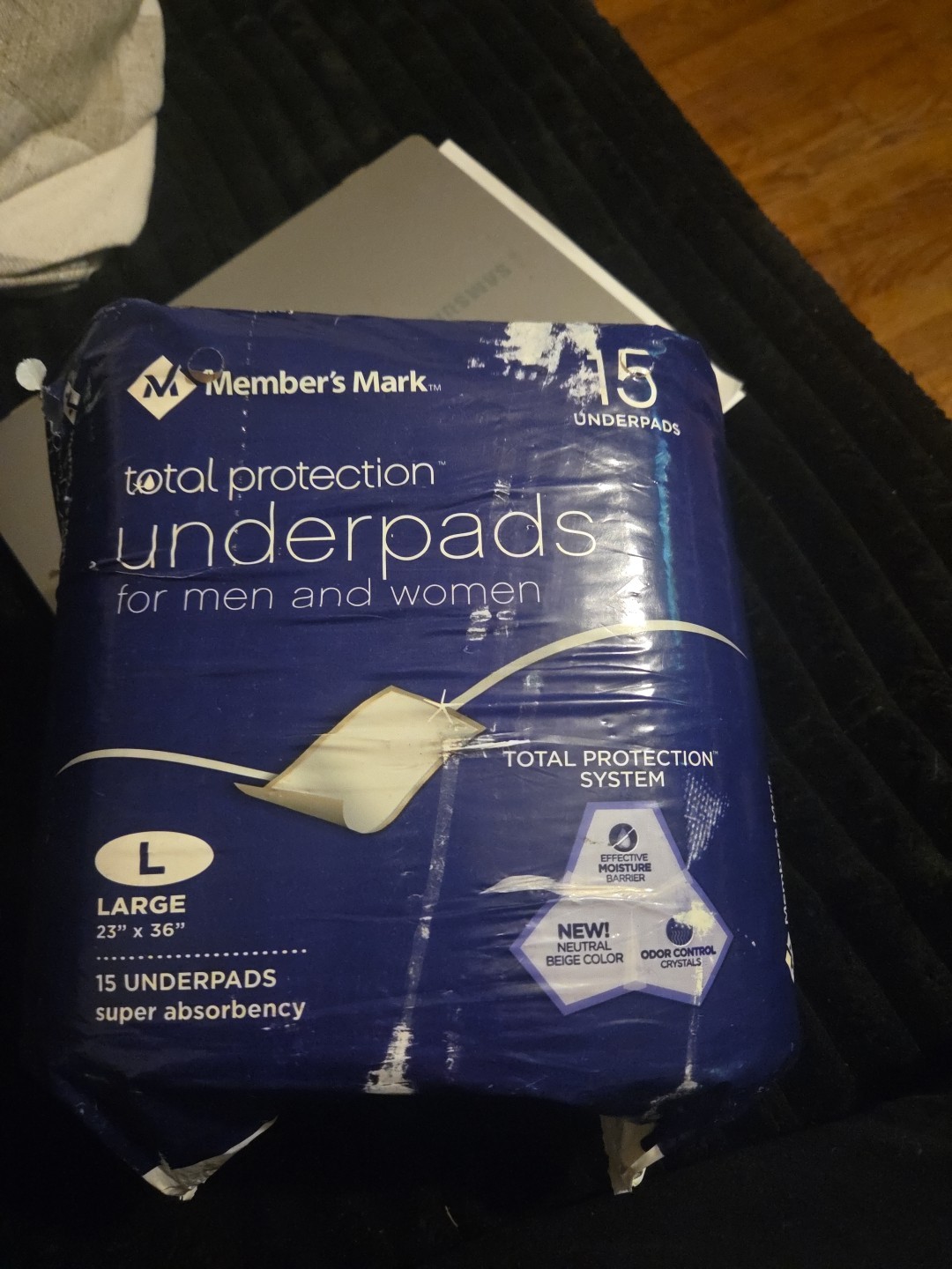 Member’s Mark Total Protection Underpads 23″ x 36″, 15 Count