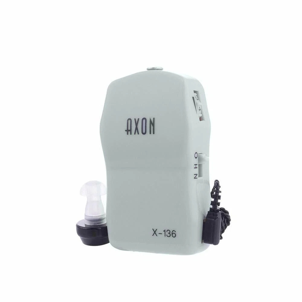 Axon X-136 Pocket Hearing Aid Personal Sound Amplifier Device for Elderly Adult