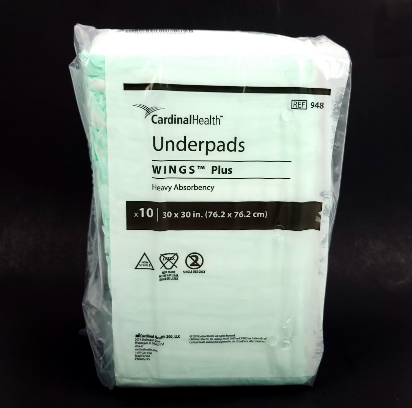 Lot of 40 Cardinal Health Standard Underpads Wings Plus 30″ x 30″ Disposable