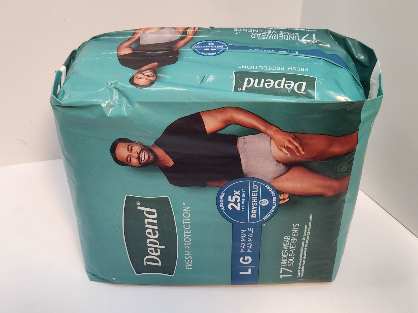 Depend Fresh Protection Disposable Underwear, Men’s Large, 17 Pairs