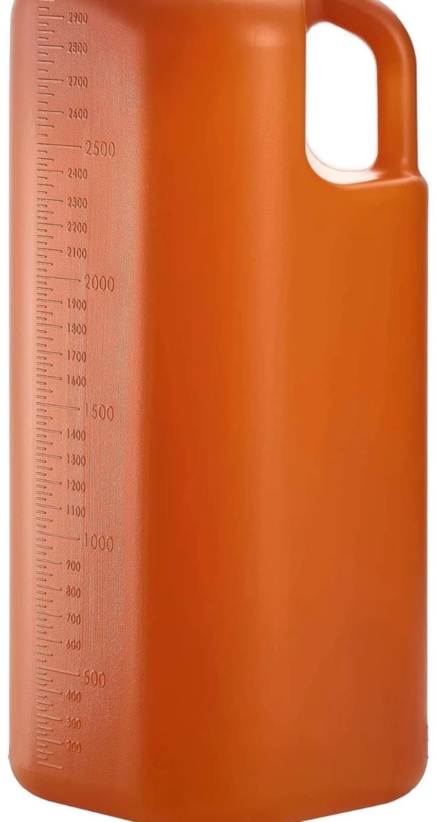 Large Male Urinal with Leak Proof Screw Cap Lid (3000 mL or 101 oz.) Amber Colo