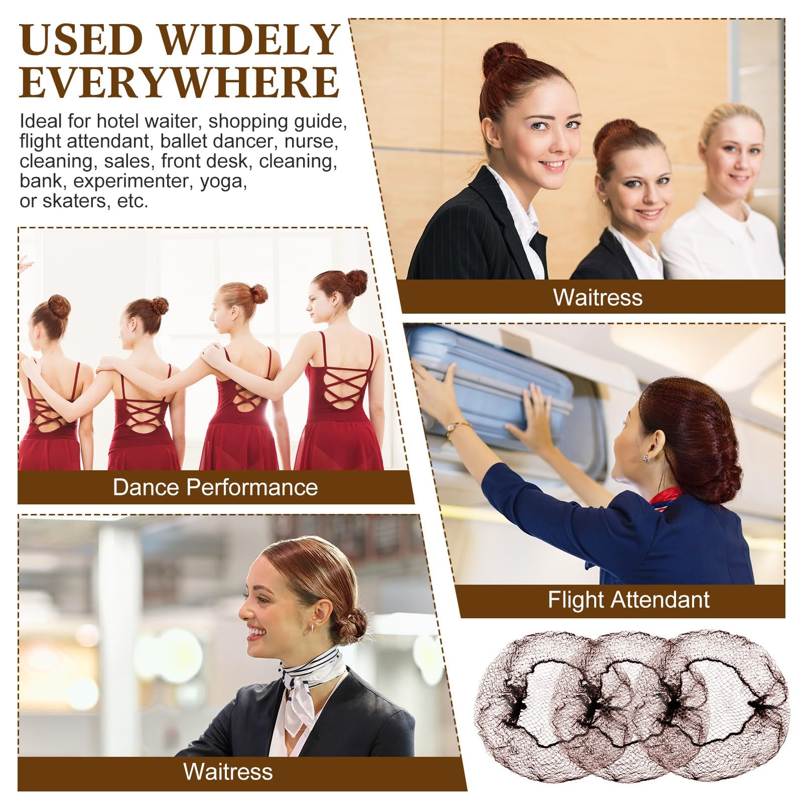 500 Pcs Hair Nets Bulk for Food Service Workers Nylon Hair Nets for Women, 24…