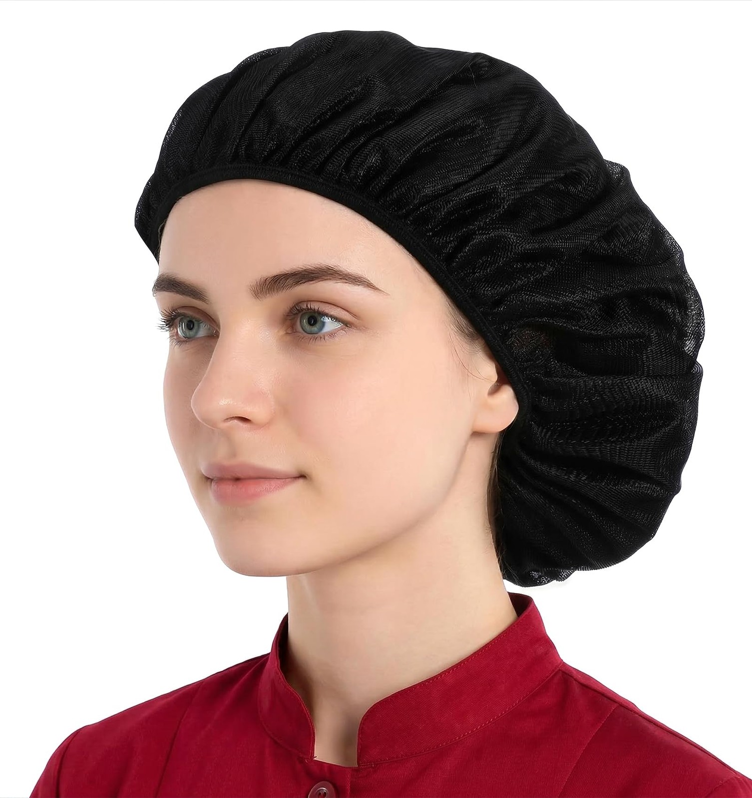 8Pcs Hair Net for Food , Cooking Hat Mesh Kitchen Cap Black