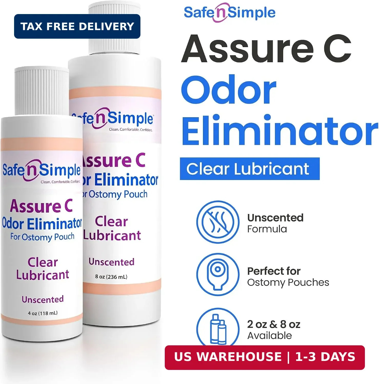Safe n’ Simple Assure C – Clear Lubricating Ostomy Pouch Deodorant – Colostomy B