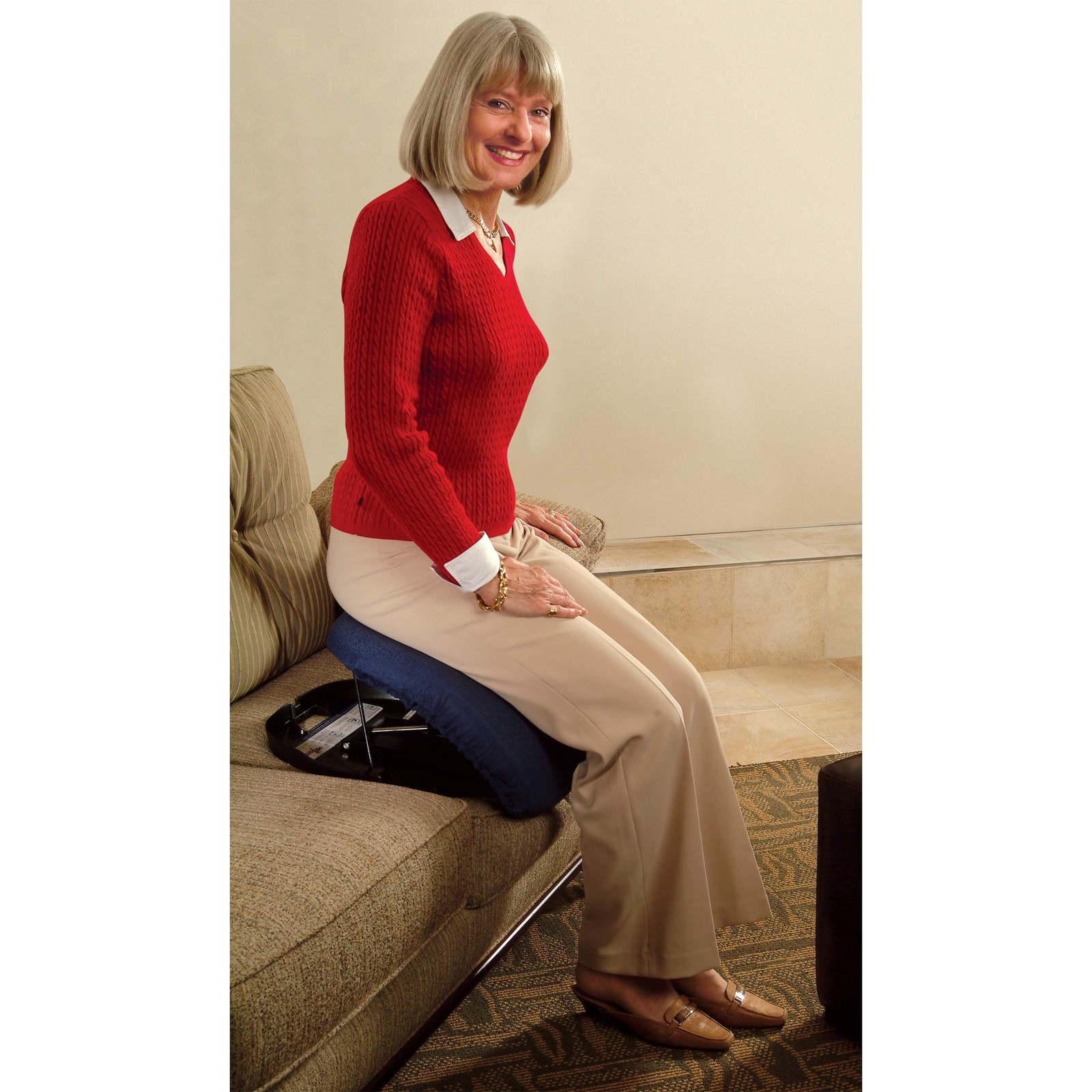 Carex Upeasy Seat Assist Plus – Portable Self-Powered Lifting Seat Cushion For