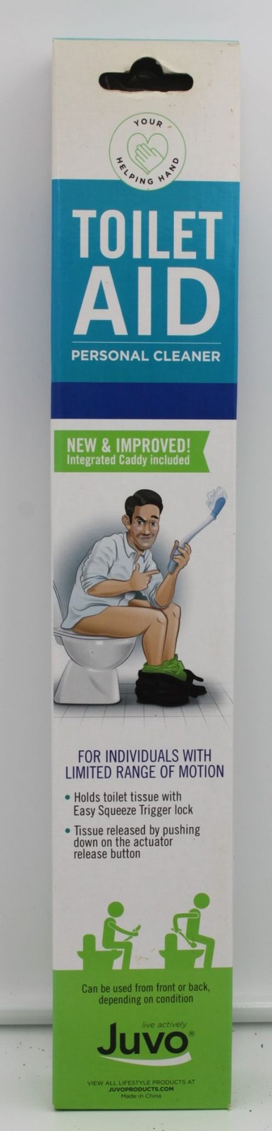 Juvo Toilet Aid Personal Cleaner Bathroom Toilet Assist Squeeze Trigger White