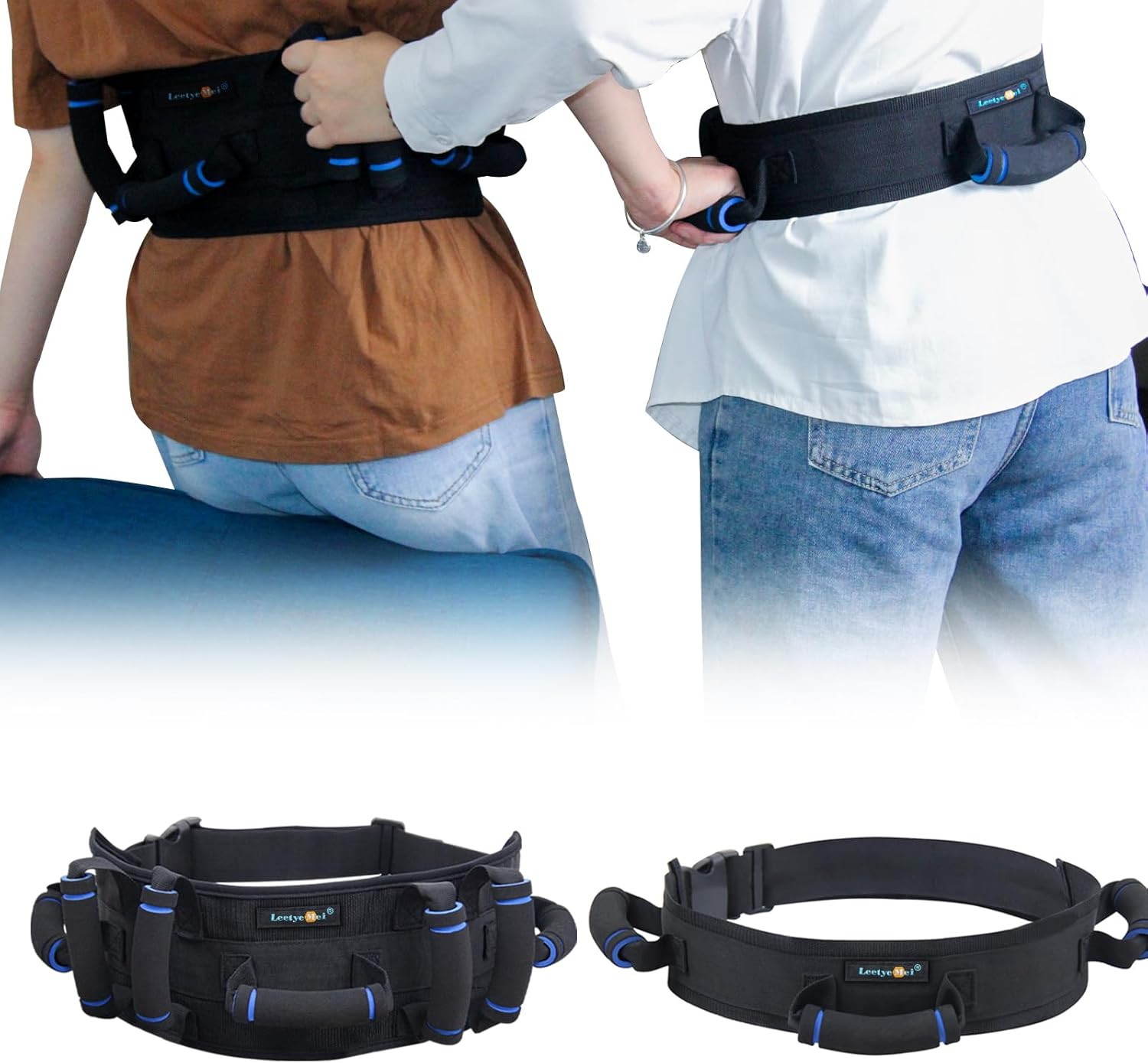 2PCS Gait Belt, Gait Belts for Seniors, Gait Belt with Handles, Gate Belts Medic