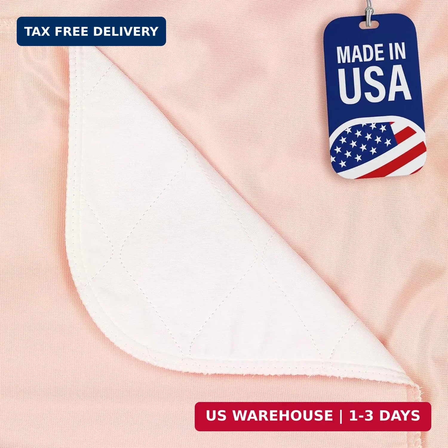 USA Made- Beck’s Classic Washable Underpads, 34 x 36 (1 Pk Pink) – Absorbent Reu