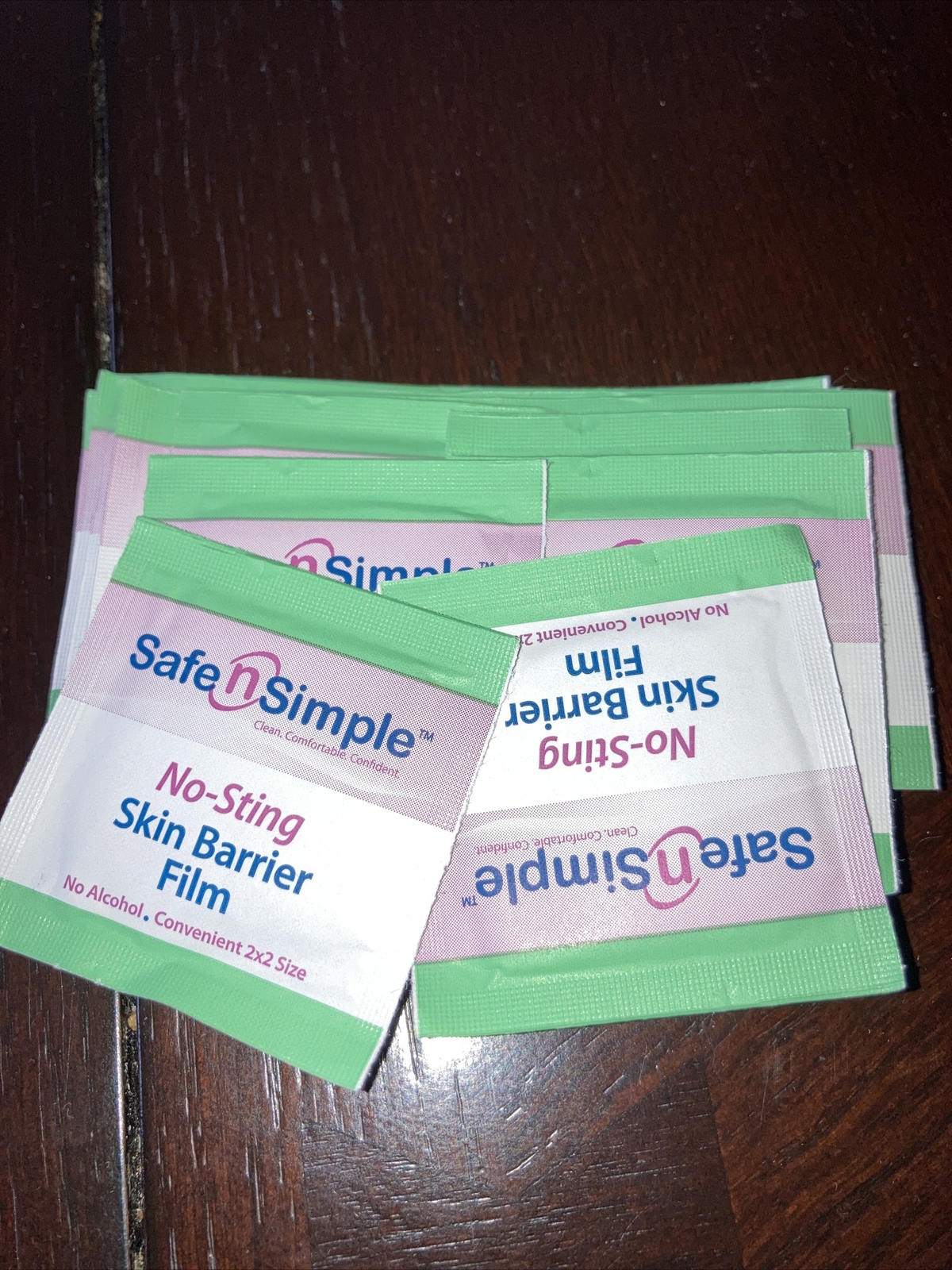 Safe n Simple No-Sting Skin Barrier Film 15 individually packaged wipes