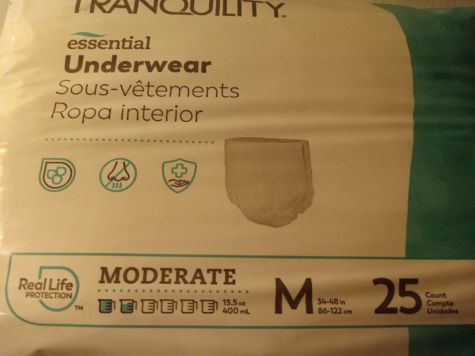 Tranquility Disposable Underwear Medium 25 Count