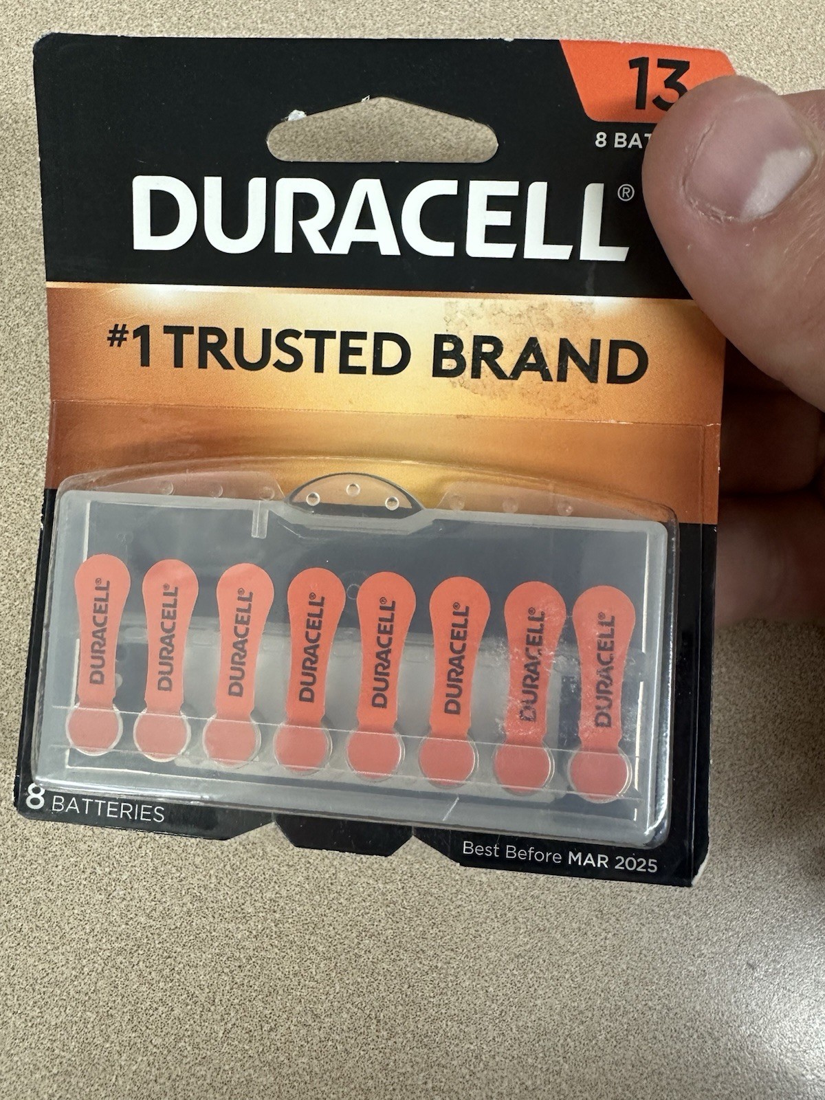 DURACEL & Raovac SIZE 13, 1.45v Hearing Aid Batteries, 104pcs, Expired & 2027