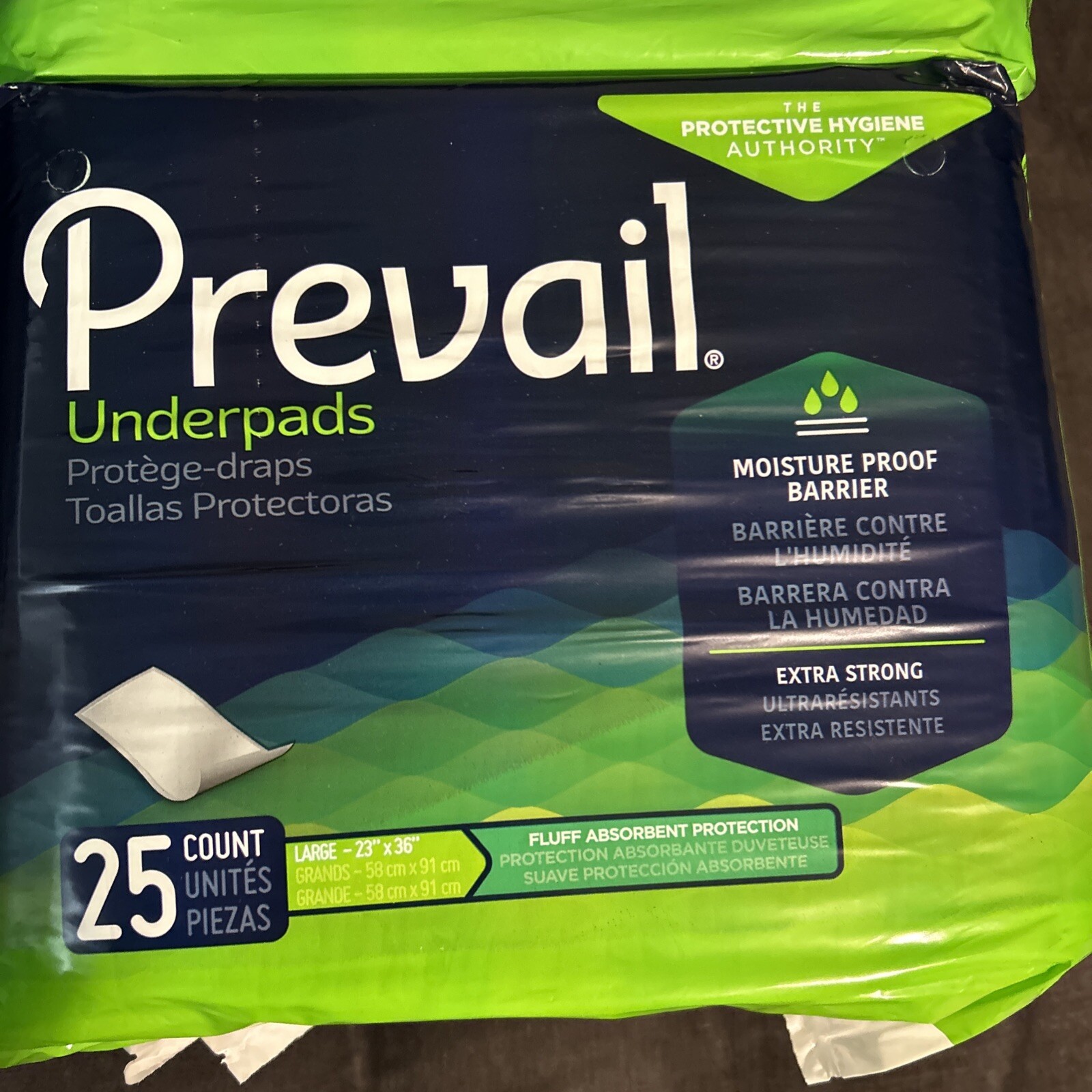 50 Ct Prevail Total Care Disposable Underpads (23X36″) Large Extra Strong –