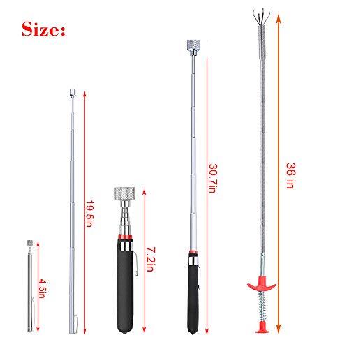 4 Pack Telescoping Magnet Pick-up Tool Set – Retrieving Pickup