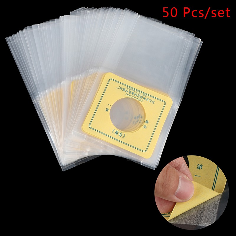 50Pcs Colostomy Bags Ostomy Stoma Cut To Fit One-Piece System Disposable Pouc F6
