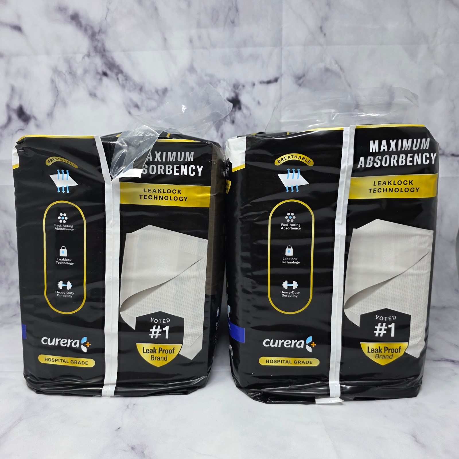 Two 10-Packs of Curera Chucks Max Maximum Absorbency Bed Pads 3XL 36×36 Leaklock