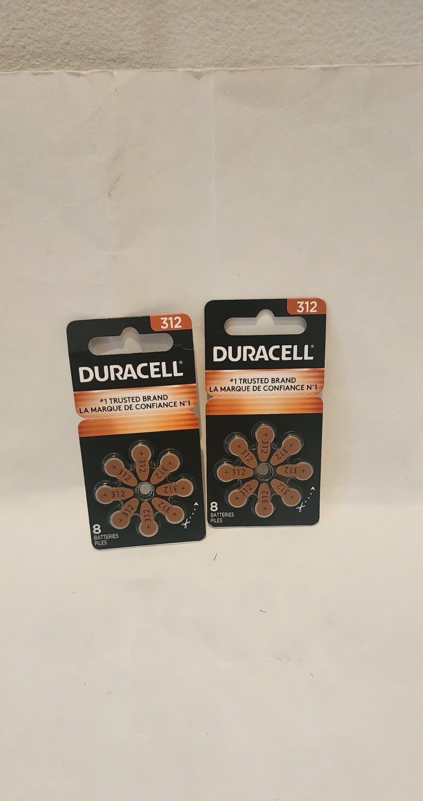 Duracell Size 312 Brown Hearing Aid Batteries, (2 8 Pack. ED 10/2028