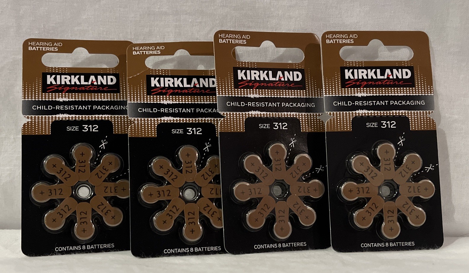 Kirkland Costco Hearing Aid Batteries, Size 312 – 32 Batteries Expire 7/2028